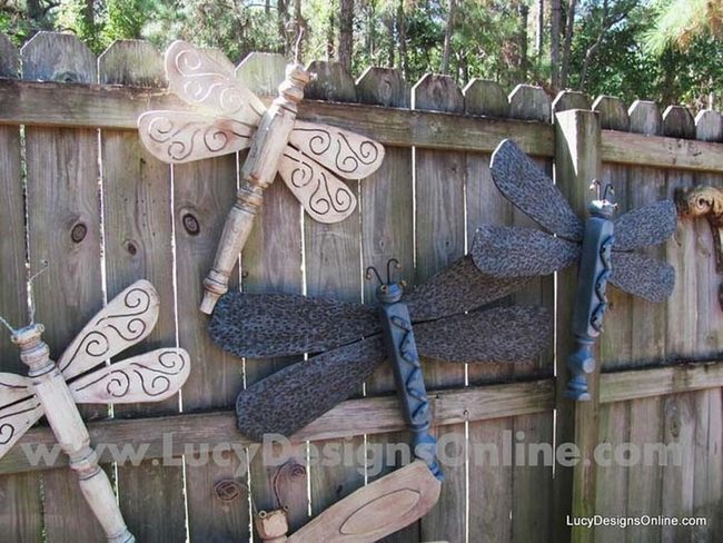 Recycled Furniture Dragonflies Garden