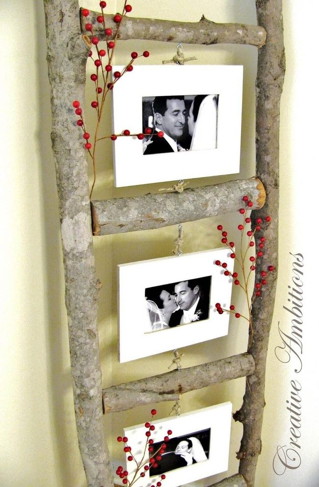 Branch Wood Blanket Ladder