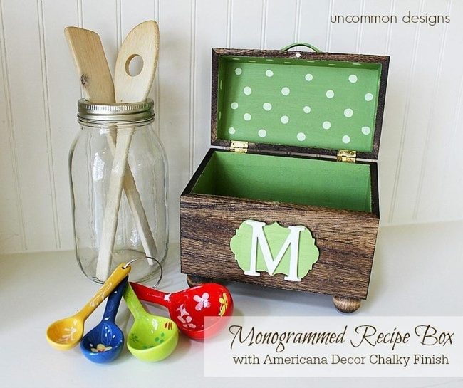Dark Wood Recipe Boxes
