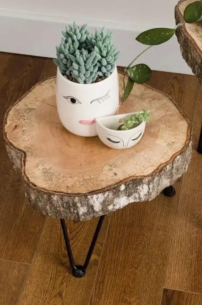 Raw Edge Wood Table With Character