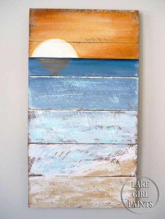 Sunlit Coastal Mural Garden