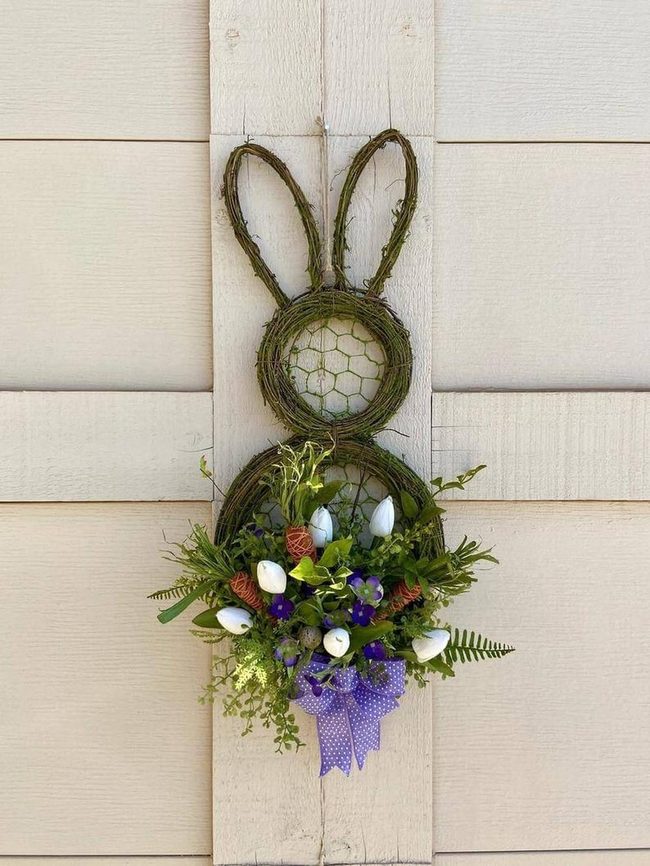Carrot Grapevine Spring Wreath