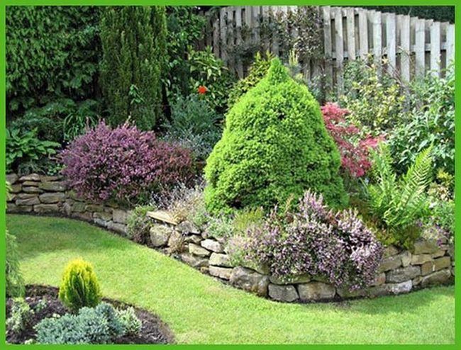 Stone-Bordered Garden Bed