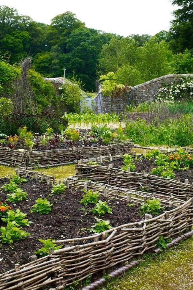 Woven Wood Garden Beds