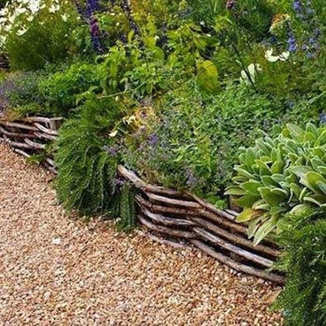 Woven Willow Garden Fence