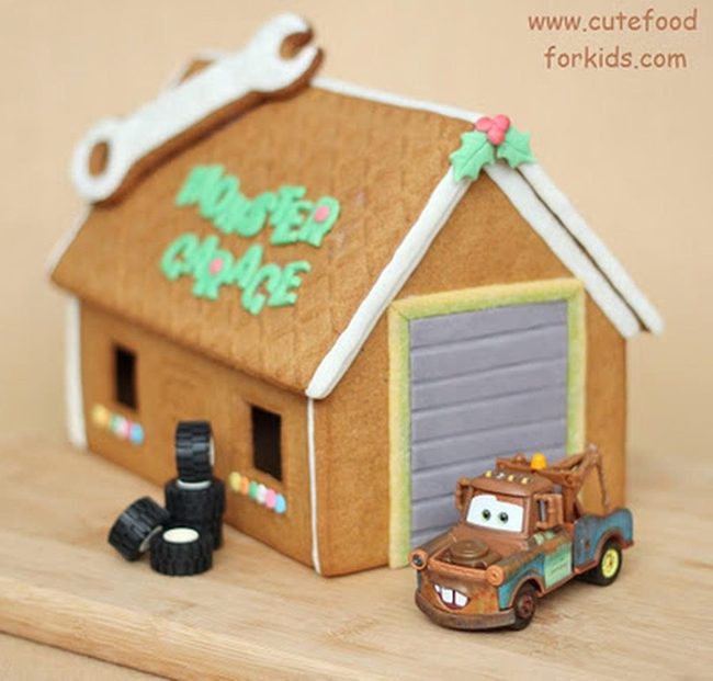 Gingerbread Garage With Candy Wrench