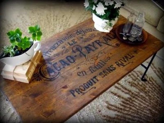 Black Letter Wood Tables