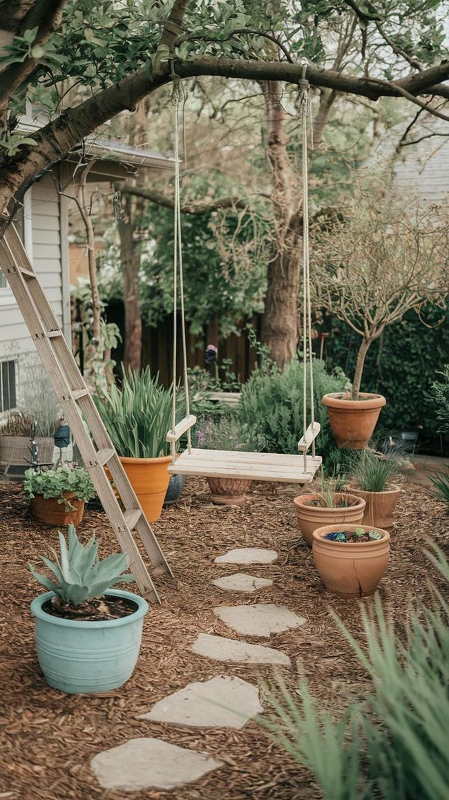 Backyard Brick Fire Pit Gathering