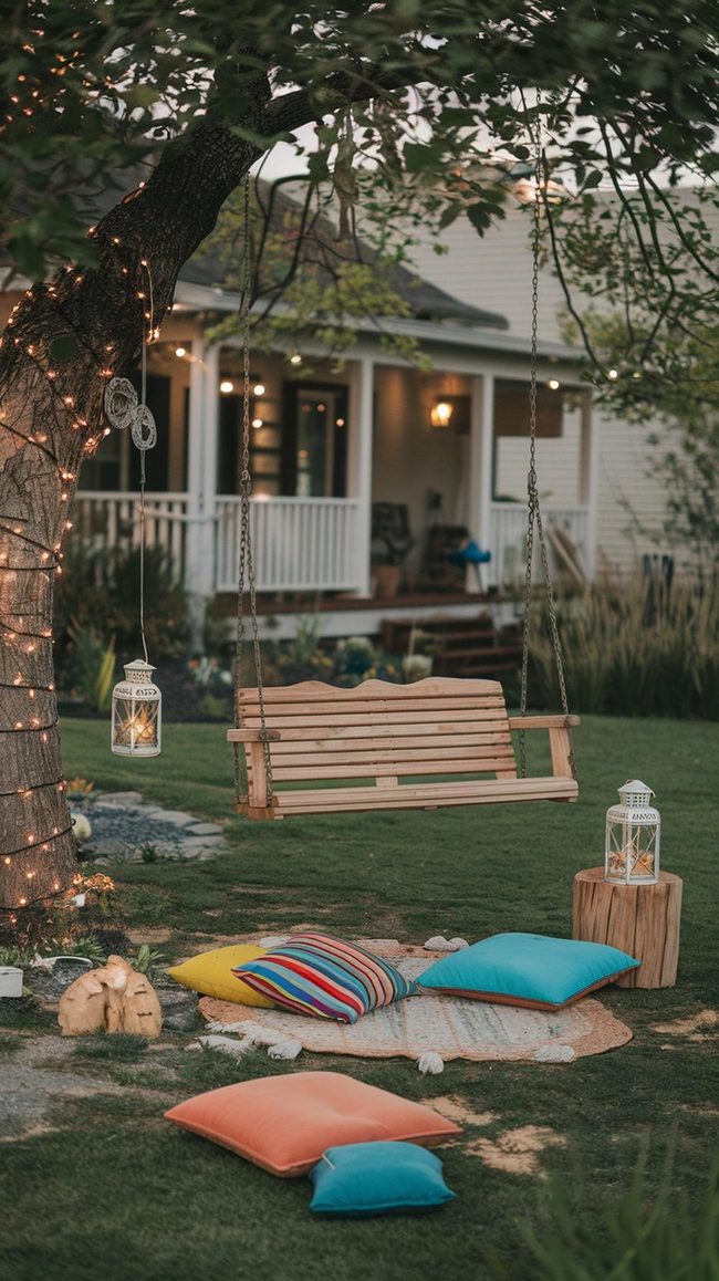 Fairy Fixtures Over Pergola