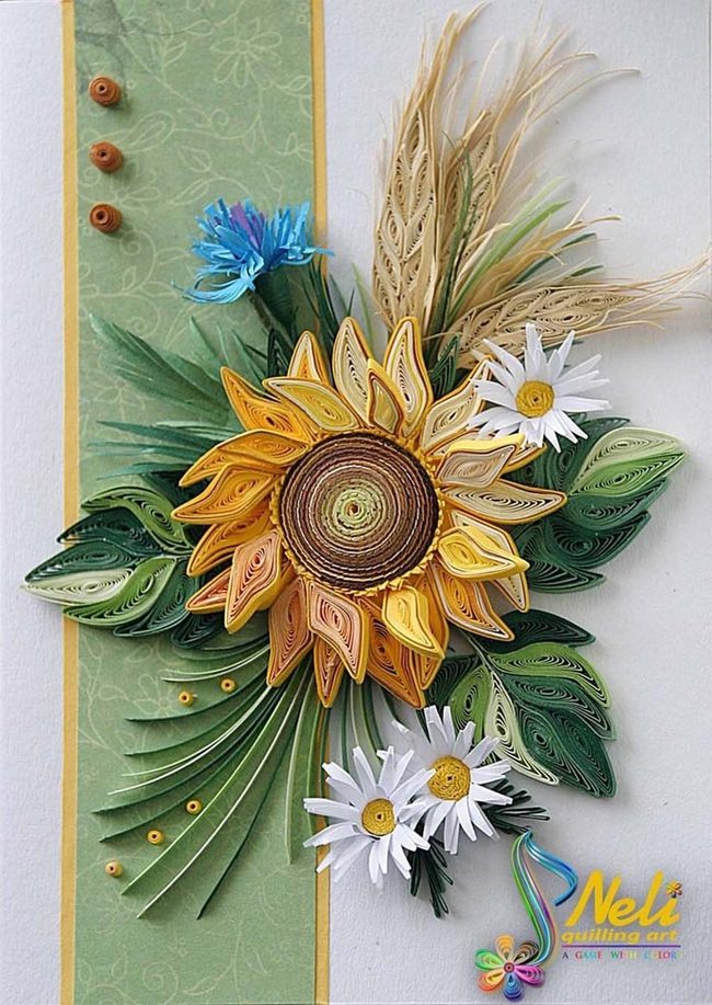 Yellow Sunflowers With White Daisies