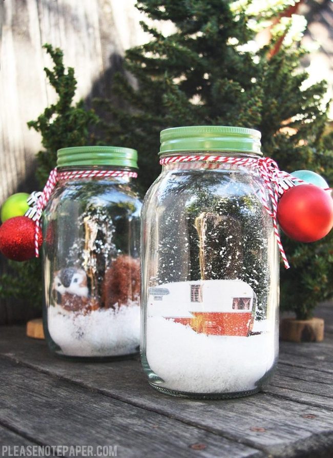 Miniature Winter Scenes In Glass