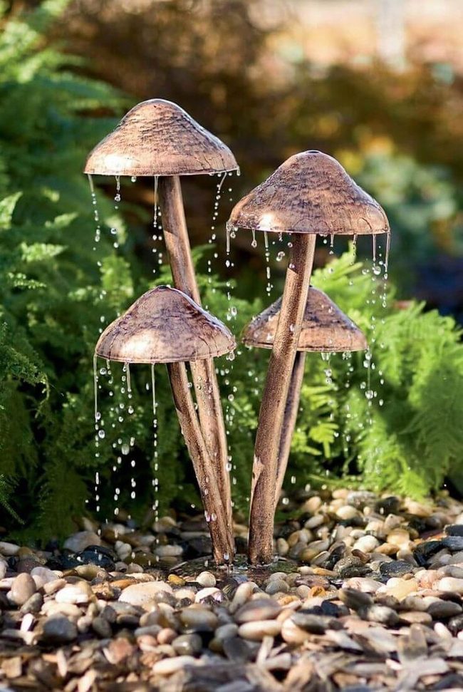 Cascading Mushroom Garden Fountains