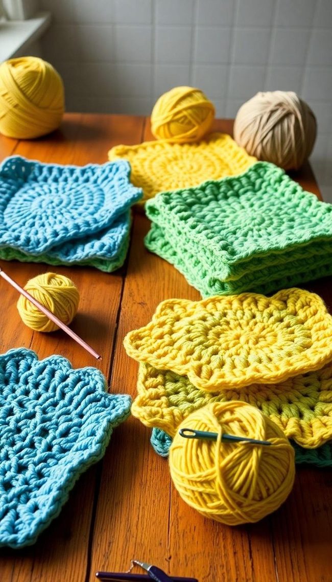 Cotton Square Crochet Cloths