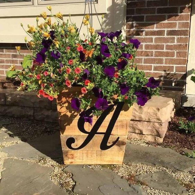 Blooming Reclaimed Wood Garden