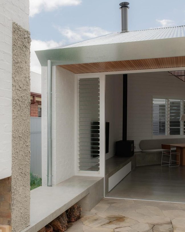 Polished Concrete Minimalist Porch