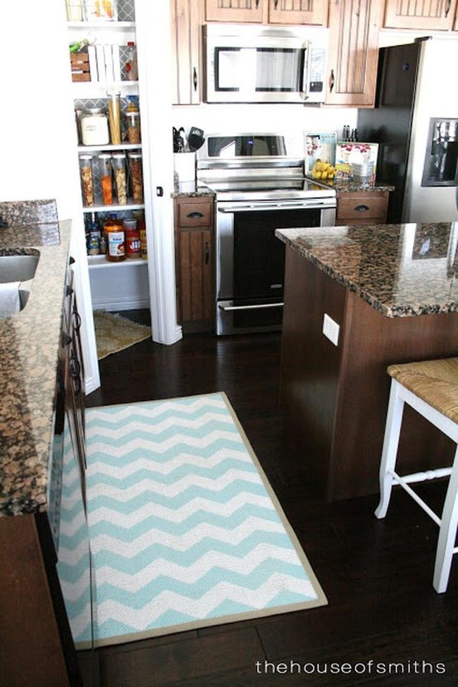 Dark Wood Kitchen With Granite Sparkle
