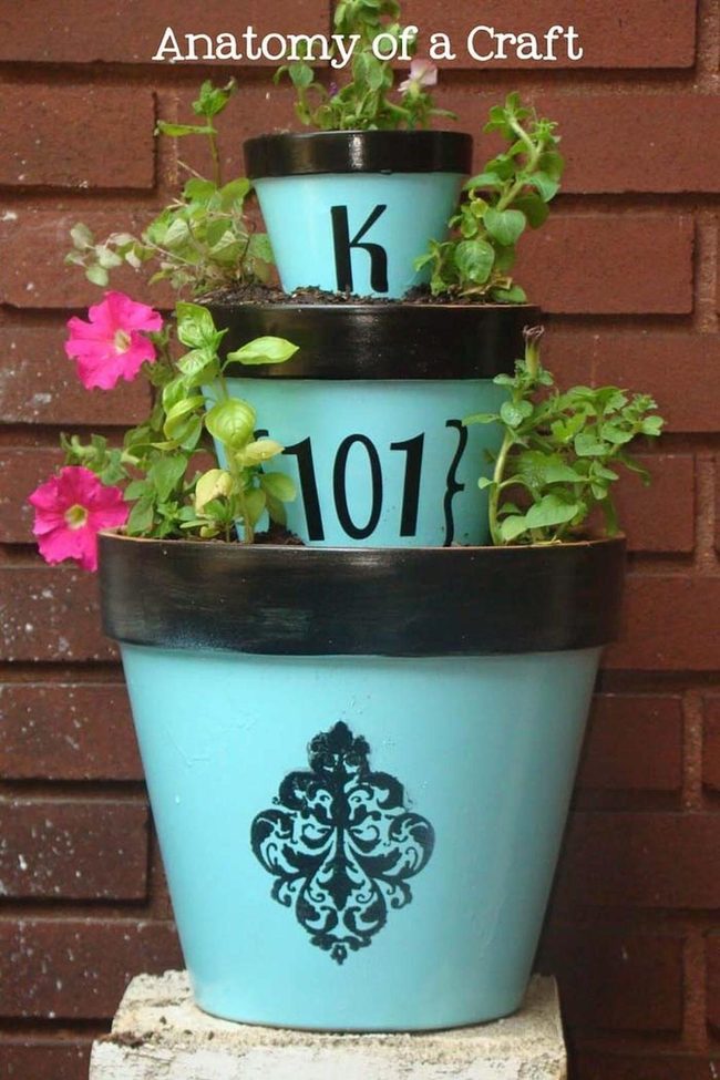 Painted Terracotta House Numbers