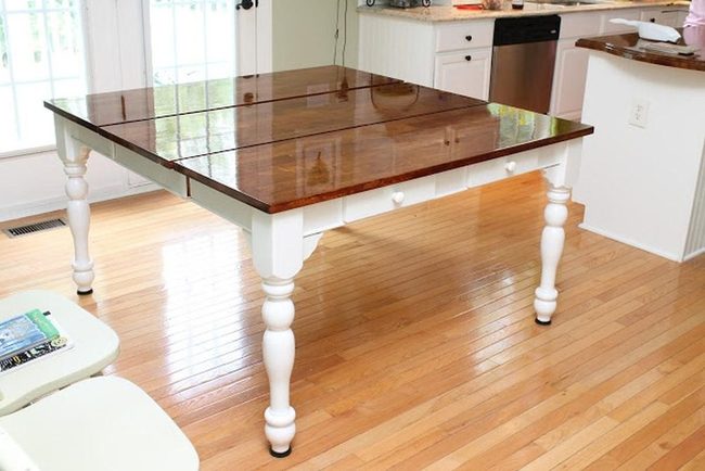 Wooden Floors Meet White Cabinets