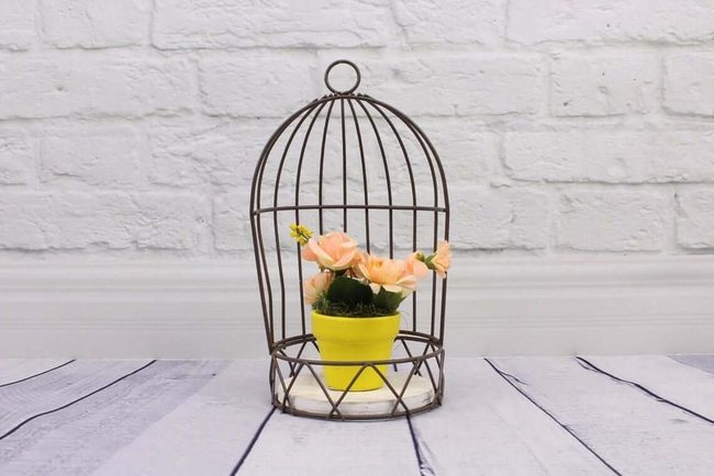 Wooden Birdcage Dual-Purpose Centerpiece