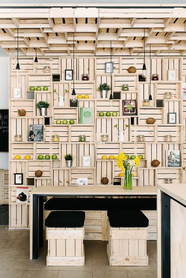 Wood Crate Kitchen Storage