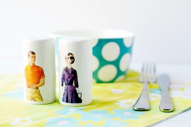 Dapper Couple Salt Shakers