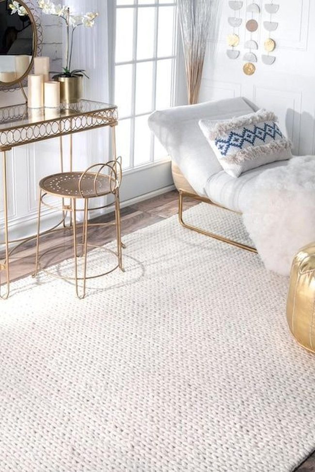 Gold-Trimmed Workspace With Cream Accents