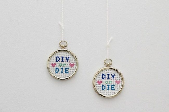Pink-Stitched Sass On Hoops