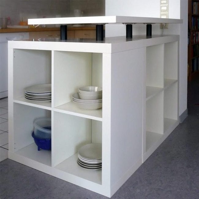 White Island, Black Steel Frame