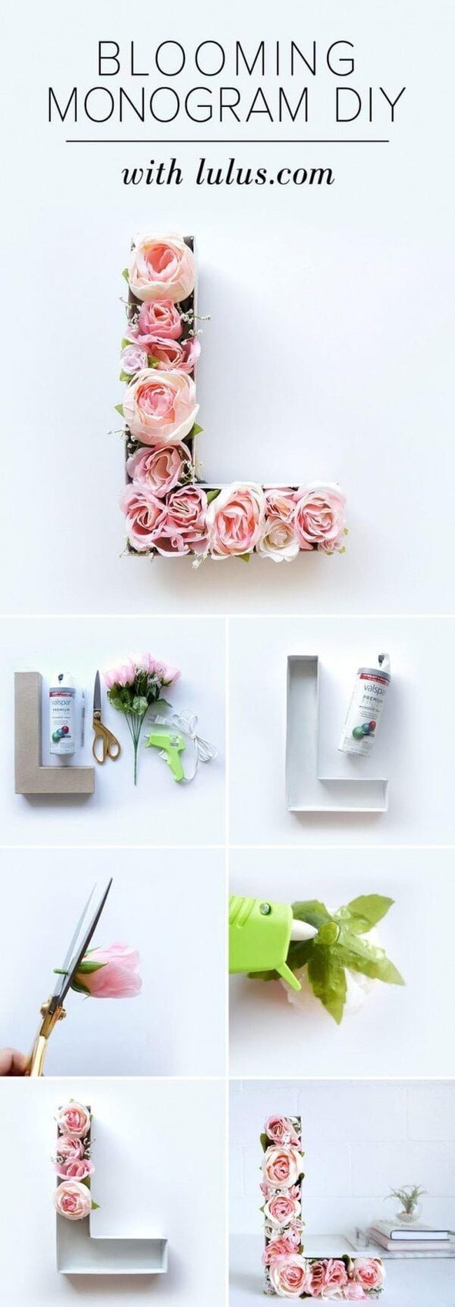 Wooden Letter Floral Monogram