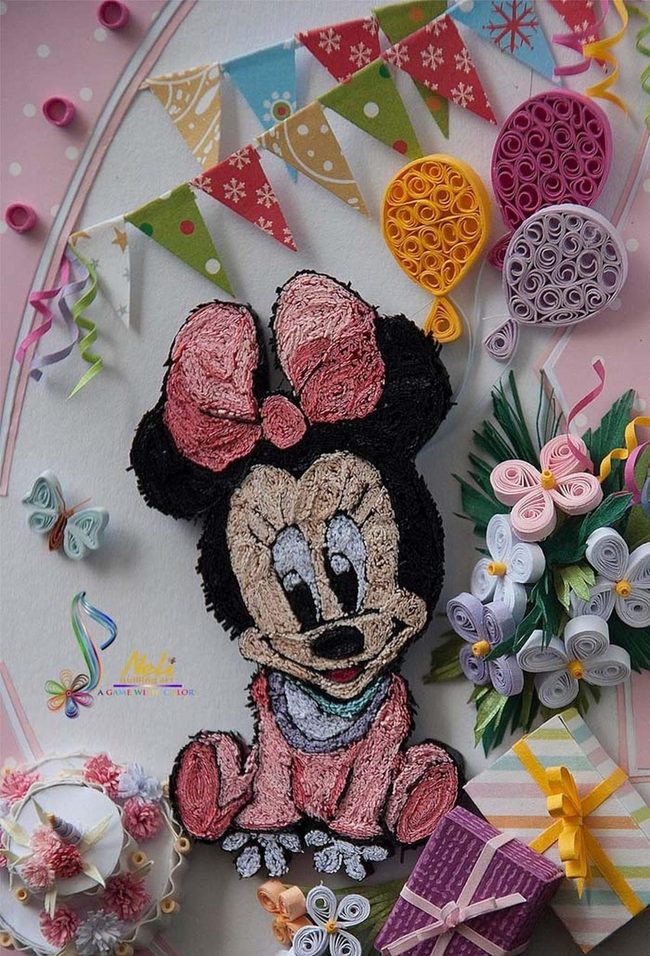 Paper Spiral Flowers And Balloons