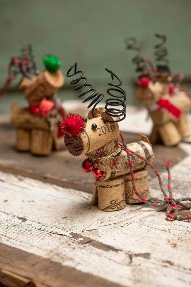Cork Reindeer Recycled Craft