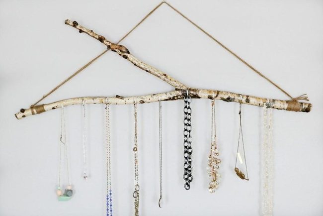 Natural Wood Jewelry Branch Display