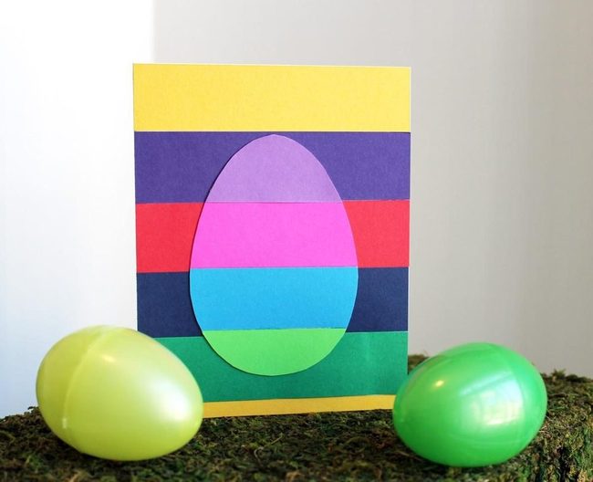 Striped Paper Egg Centerpiece