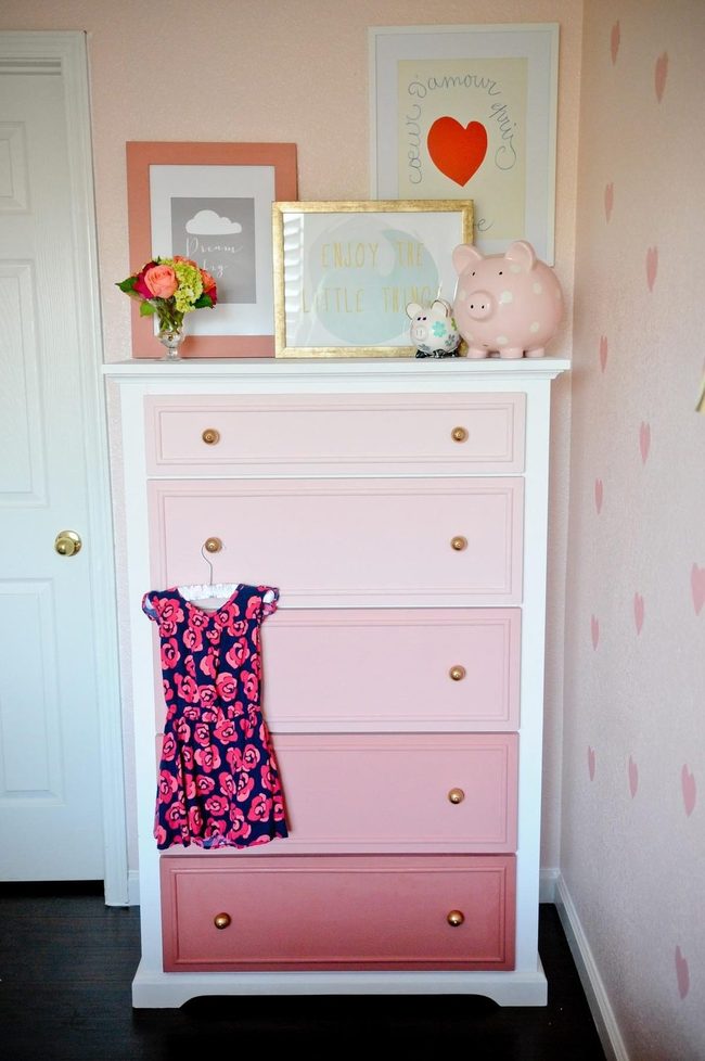 Pink Ombre Dresser Statement