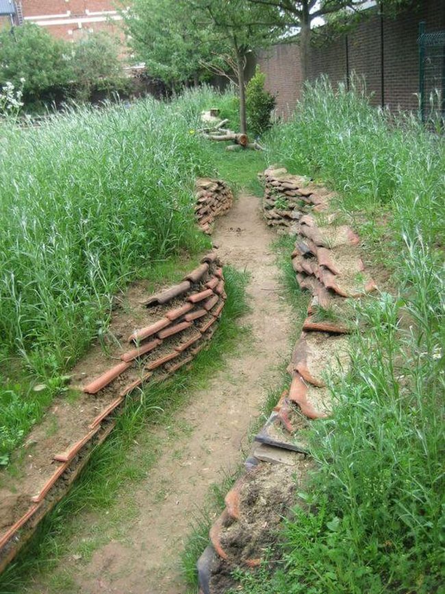 Terracotta Path Through Hidden Gardens