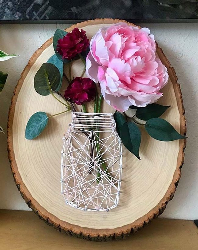Geometric String Art Oval