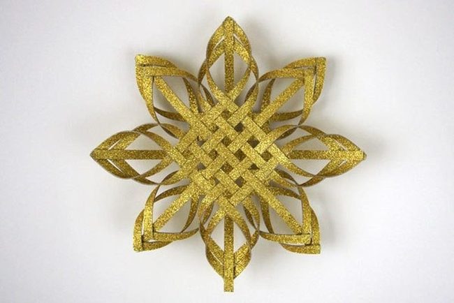 Gold Woven Flower Sparkle