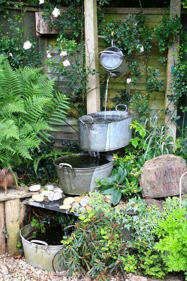 Cascading Metal Garden Fountain