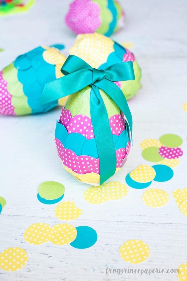 Colorful Papier-Mâché Family Eggs