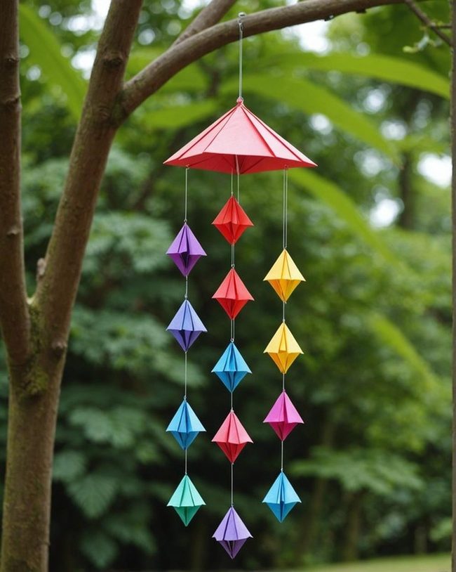 Folded Paper Wind Chimes