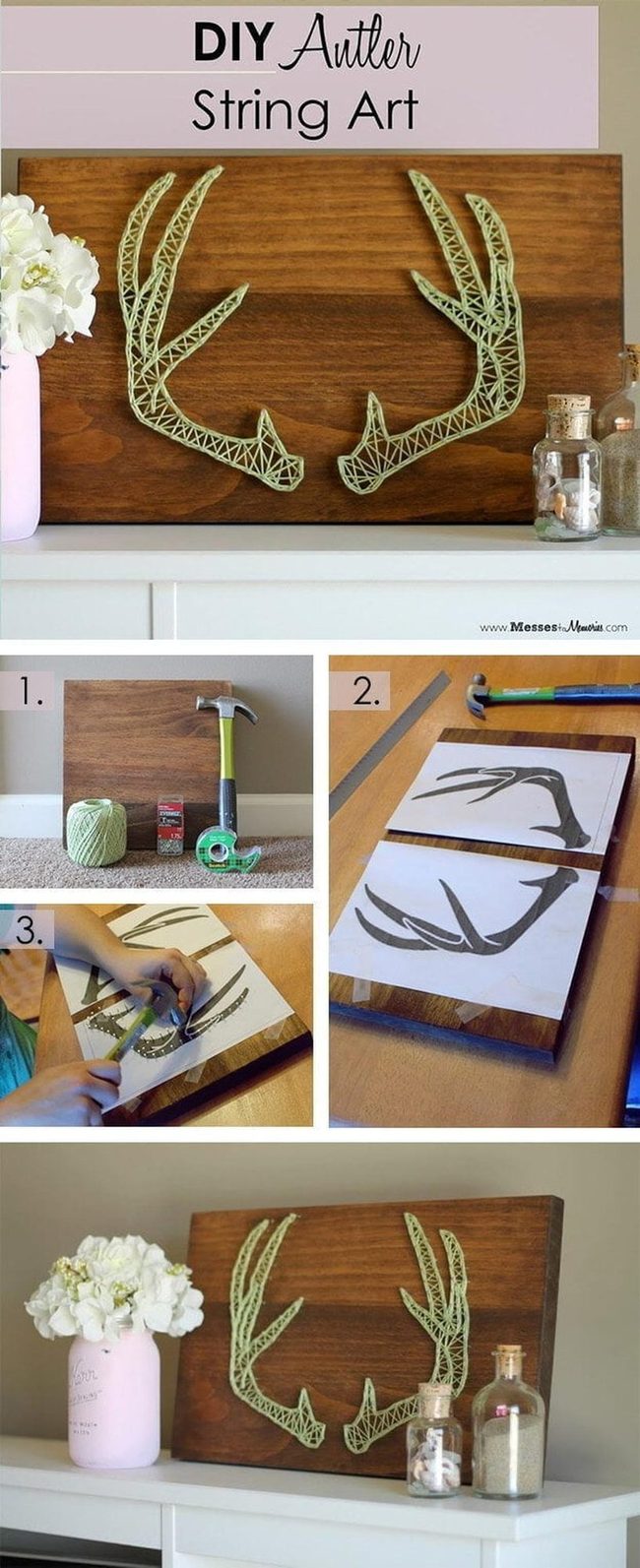 Antlers, Nails, Green Yarn