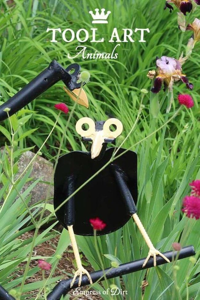Black Shovel Yellow Bird