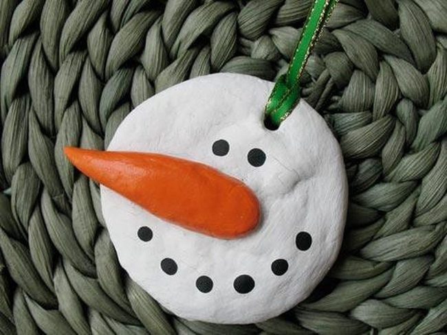 Orange Carrot Nose Snowman