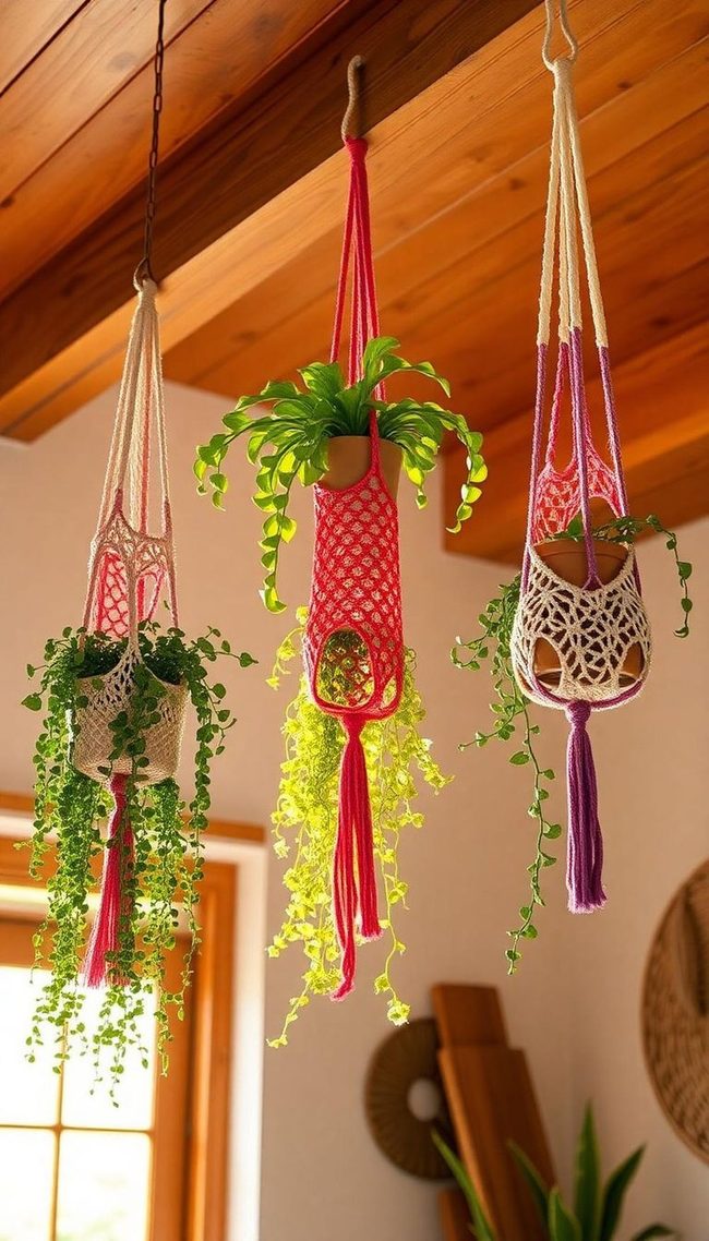 Handmade Yarn Plant Holders