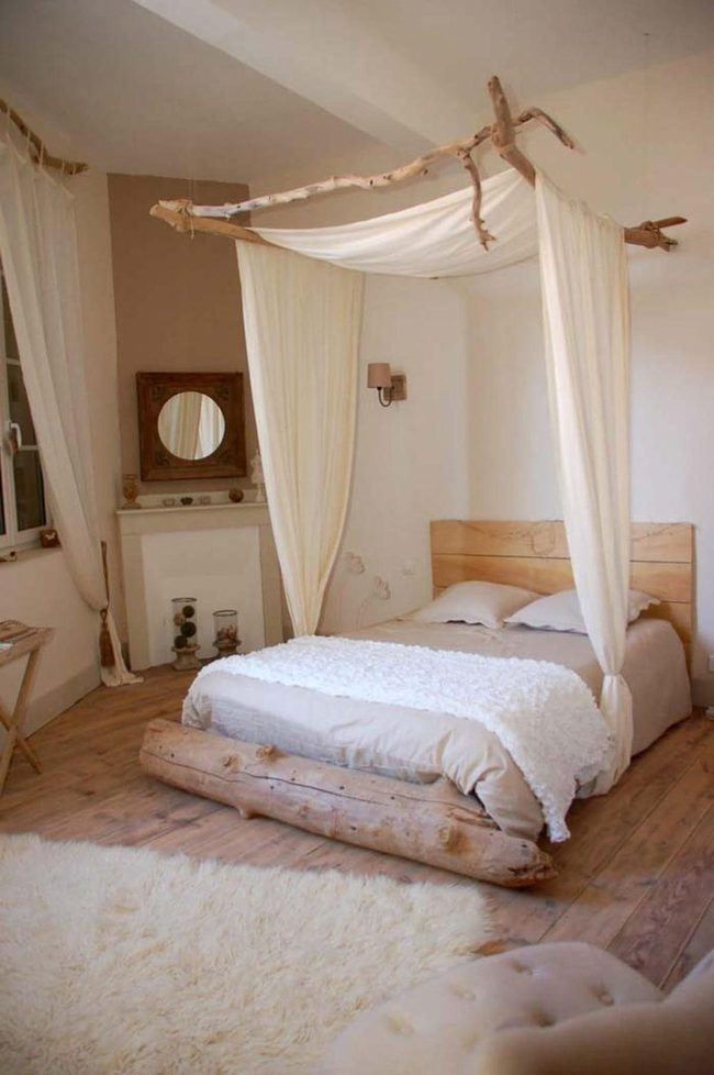 Draped Ceiling Bed Frame