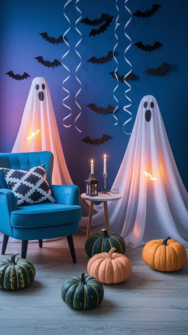 Orange Glow Halloween Room Refresh