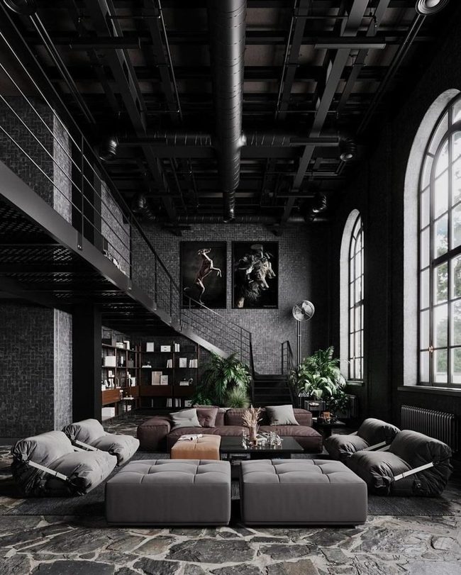 Exposed Brick Meets Steel Beams
