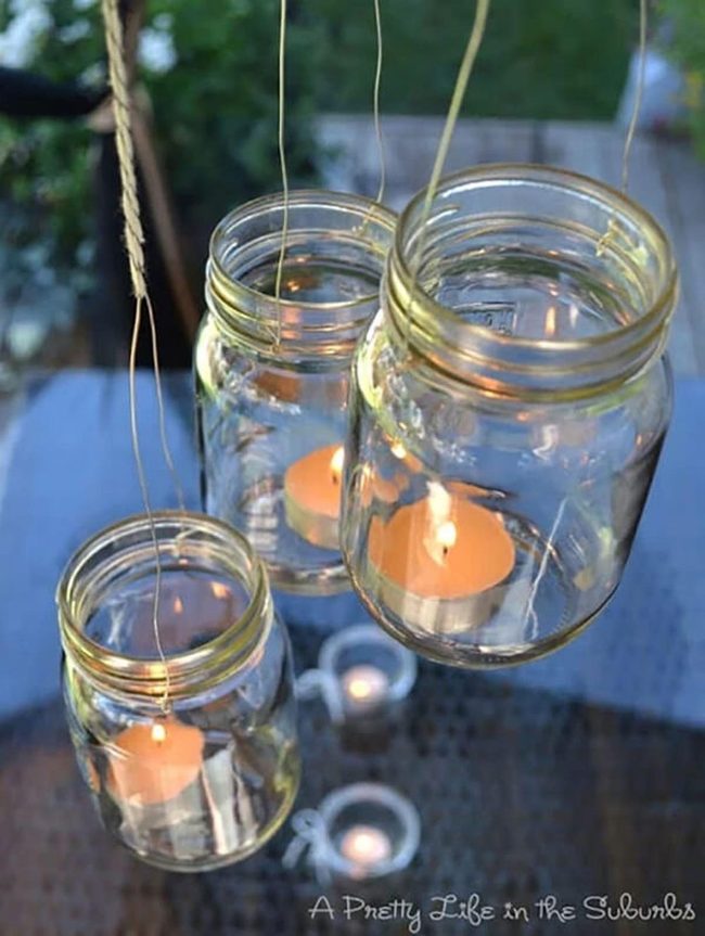 Mason Jar Candlelight Overhead