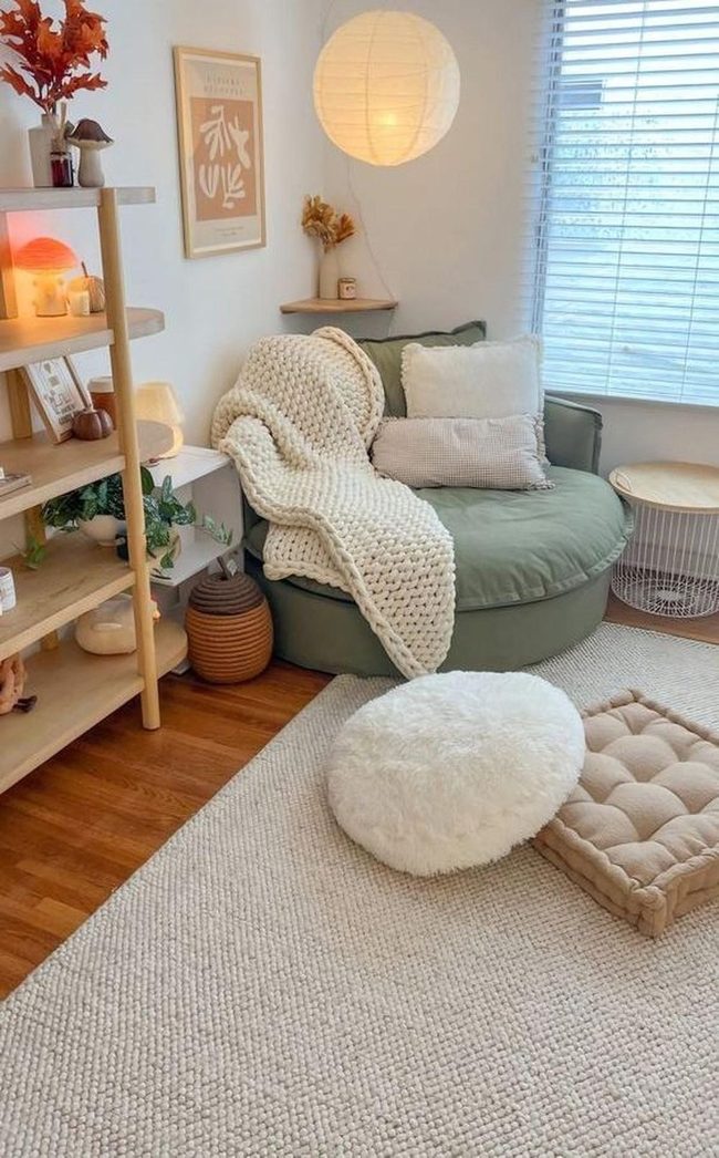 Paper Lanterns, Green Chair, Warmth