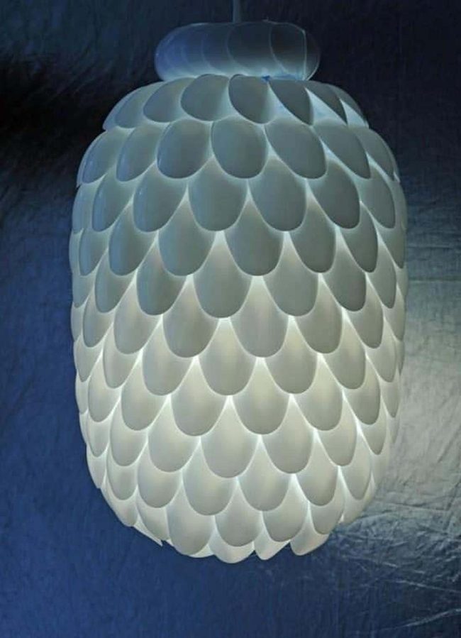 Plastic Spoon Pendant Light